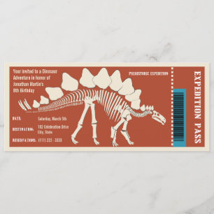 Invitación Paso de aventura de dinosaurio