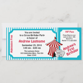 Invitación Paso de cumpleaños Circus