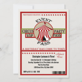 Invitación Paso del evento de cumpleaños del Circo