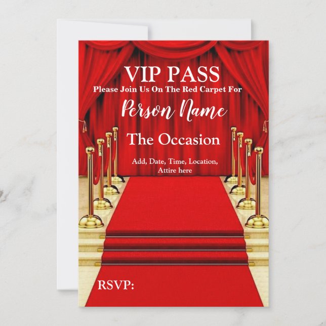Invitación Paso VIP (Anverso)