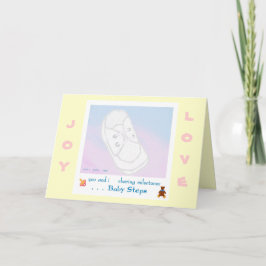 Invitación Pasos de bebé Baby Shower/tarjeta de felicitación