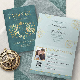 Invitación Passport Destination Wedding Invitation