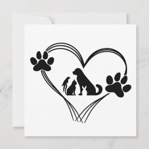 Invitación Pasta de Mascotas de amor