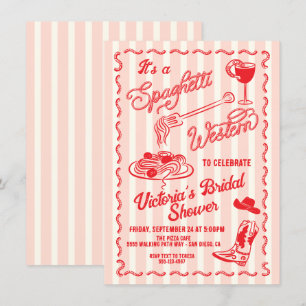 Invitación Pasta de vaquero italiano al estilo Spaghetti West