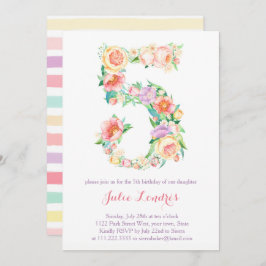 Invitación Pastel 5º cumpleaños invita al Fiesta de Alfresco