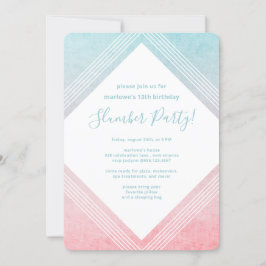 Invitación Pastel acuarela Cumpleaños Fiesta Aqua