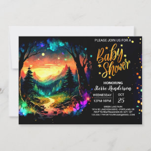 Invitación Pastel Adventure espera a la caprichosa Baby Showe