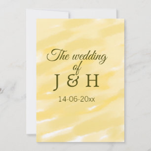 Invitación pastel amarillo mantequilla el boda de la pareja l