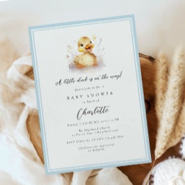 Invitación Pastel azul pequeño Baby Shower