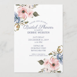 Invitación Pastel azul rosa rosa morado Boda ducha de novia
