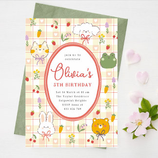 Invitación Pastel Birthday Invite Girl, Whimsical Kids Party