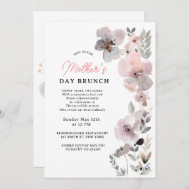 Invitación Pastel Blooms acuarela Día Botánico de la Madre