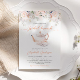 Invitación Pastel Blooms Bridal Brunch Tea Fiesta