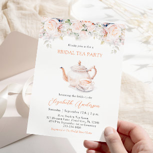 Invitación Pastel Blooms Bridal Tea Fiesta