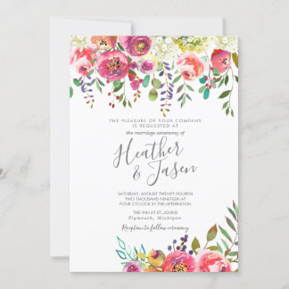 Invitación Pastel Blooms Fantasy Boda Floral