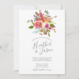 Invitación Pastel Blooms Fantasy Boda Floral