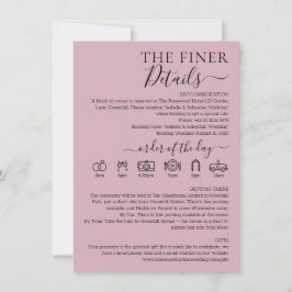Invitación Pastel Blush Pink Wedding Finer Details