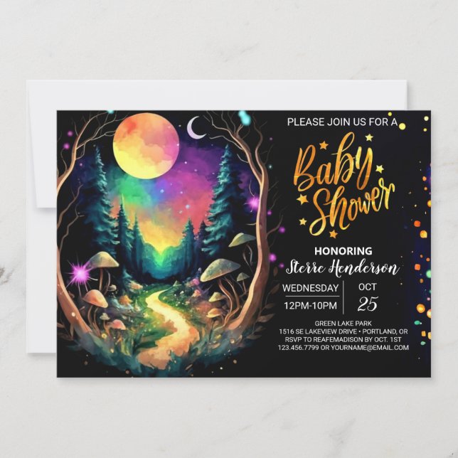 Invitación Pastel Boho Adventure espera Baby Shower (Anverso)