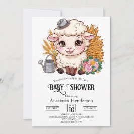 Invitación Pastel Colorful Sheep Baby Shower