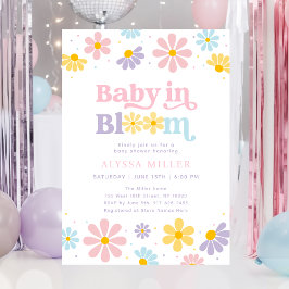 Invitación Pastel Daisy Baby en Bloom Baby Shower