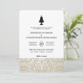 Invitación Pastel de boda con detalles