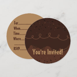 Invitación Pastel de chocolate de cumpleaños helado