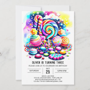 Invitación Pastel de chocolate dulce imprimible Cumpleaños