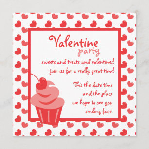 Invitación Pastel de corazón pop