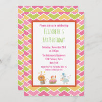 Pastel de cumpleaños con león Fiesta y oveja invit