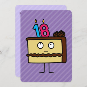 Invitación Pastel de cumpleaños con velas