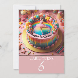 INVITACIÓN PASTEL DE CUMPLEAÑOS DE BAILARINA ADORABLE FIESTA