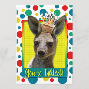 Invitación Pastel de cumpleaños - Kangaroo