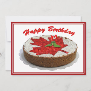 Invitación Pastel de hojas de arce de cerezo canadiense