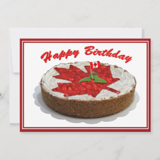 Invitación Pastel de hojas de arce de cerezo canadiense
