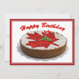 Invitación Pastel de hojas de arce de cerezo canadiense
