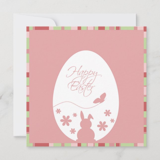 Invitación Pastel de Huevos de Pascua Feliz (Anverso)