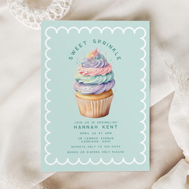 Invitación Pastel de pastel dulce Baby Shower Sprinkle (Subido por el creador)