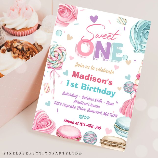 Invitación Pastel de tarta Fiesta de cumpleaños dos dulces du (Subido por el creador)
