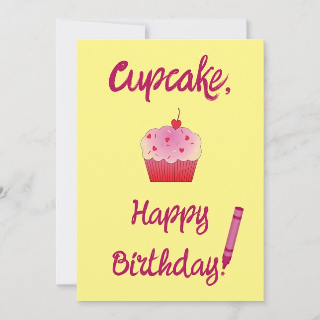 Invitación ¡Pastel de torta, cumpleaños feliz! (Anverso)