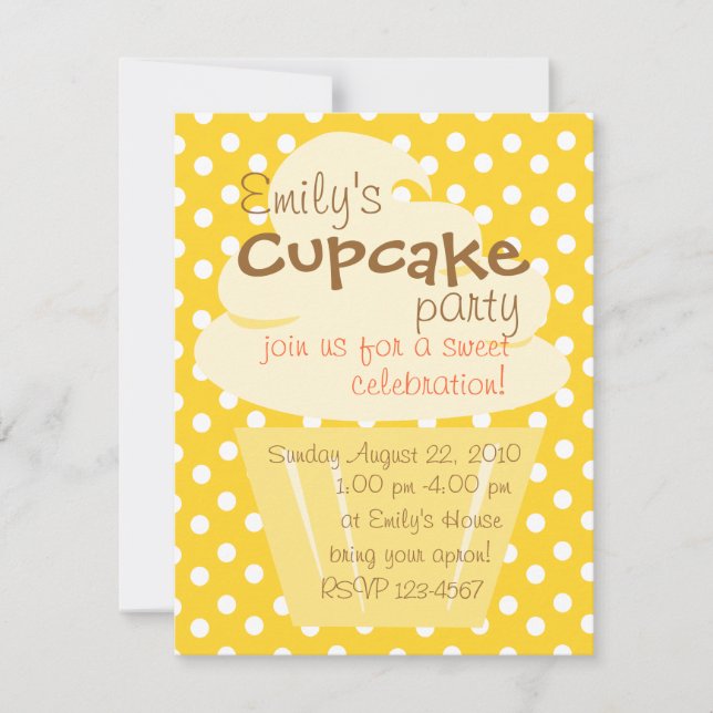 Invitación Pastel de torta que se prepara con gusto (Anverso)