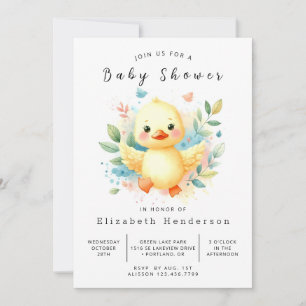 Invitación Pastel Digital Duck Baby Shower