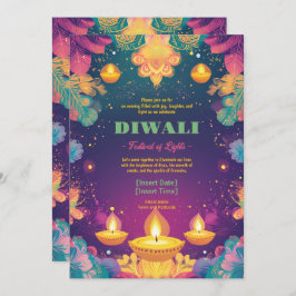 Invitación Pastel Diwali Delight
