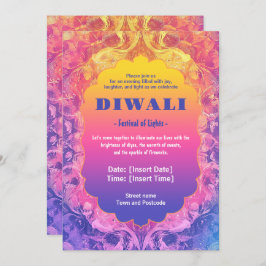Invitación Pastel Diwali Elegance