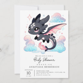 Invitación Pastel Dragon Baby Shower