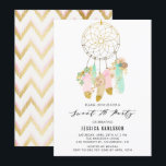 Invitación Pastel Dreamcatcher Faux Relieve metalizado dorado<br><div class="desc">Celebra el chica de cumpleaños con esta brillante, brillante y colorida invitación dulce de 16 fiestas. Esta moderna y dulce invitación de dieciséis años de duración se caracteriza por un adorno acuático rosa y menta con toques de Relieve metalizado floral y dorado y un patrón de chevron de Relieve metalizado...</div>