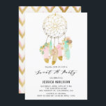 Invitación Pastel Dreamcatcher Faux Relieve metalizado dorado<br><div class="desc">Celebra el chica de cumpleaños con esta brillante, brillante y colorida invitación dulce de 16 fiestas. Esta moderna y dulce invitación de dieciséis años de duración se caracteriza por un adorno acuático rosa y menta con toques de Relieve metalizado floral y dorado y un patrón de chevron de Relieve metalizado...</div>