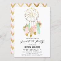 Pastel Dreamcatcher Faux Relieve metalizado dorado