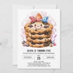 Invitación Pastel Editable Candy Cookies Cumpleaños
