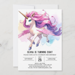 Invitación Pastel Editable Horario Cumpleaños