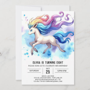 Invitación Pastel Editable Horario Cumpleaños